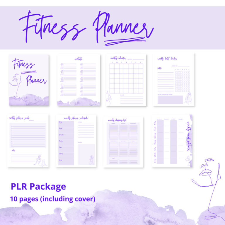 Purple Fitness Planner Product Image