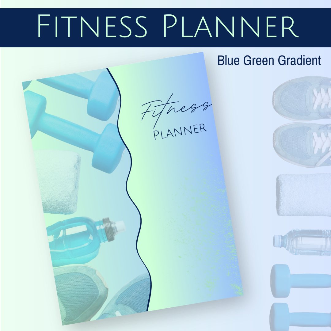 Fitness Planner (blue-green design) cover
