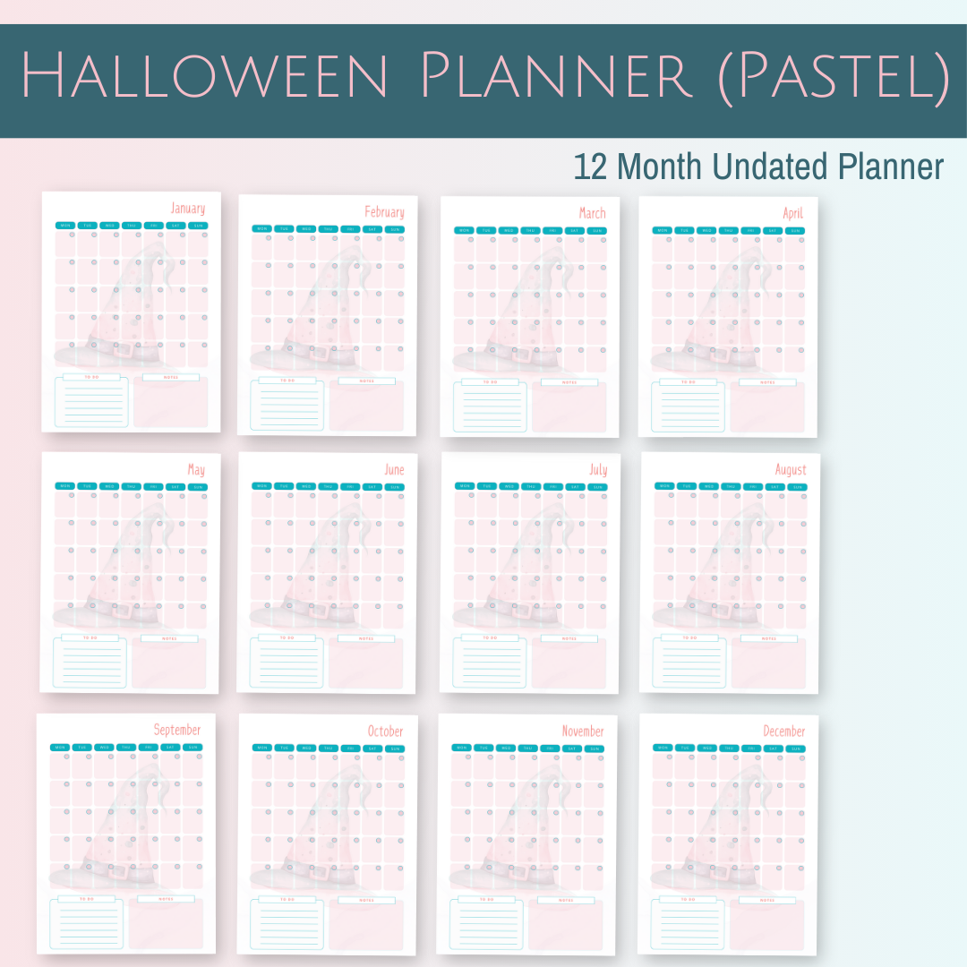 Halloween Planner Undated Planner Pages